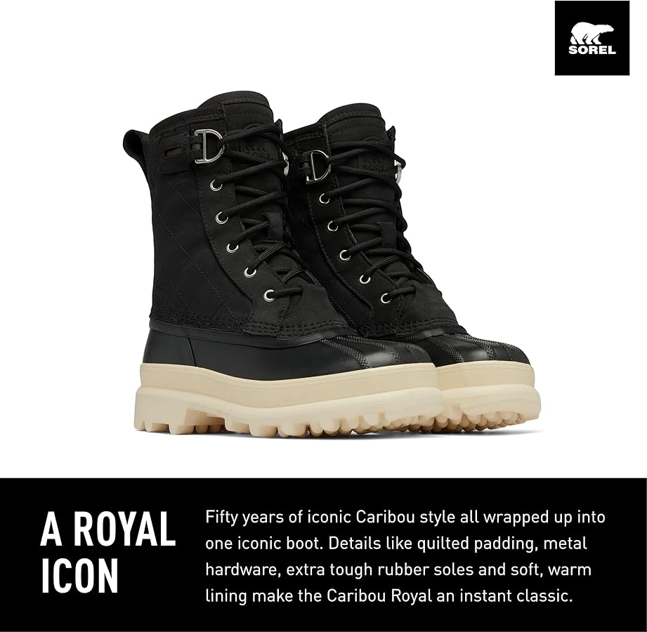 Amazon.com | Sorel Women's Caribou Royal Waterproof Boot - Black